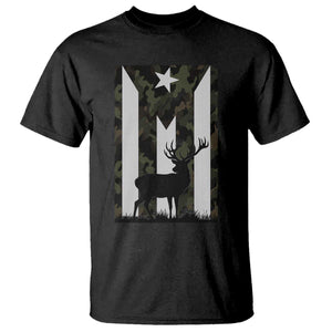 Deer Hunting Camo Puerto Rican Flag T Shirt Boricua Hunters TS10 Black Print Your Wear