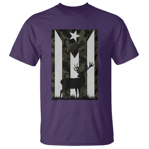 Deer Hunting Camo Puerto Rican Flag T Shirt Boricua Hunters TS10 Purple Print Your Wear