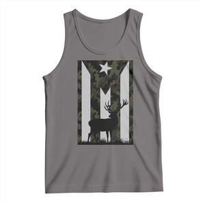 Deer Hunting Camo Puerto Rican Flag Tank Top Boricua Hunters TS10 Deep Heather Print Your Wear