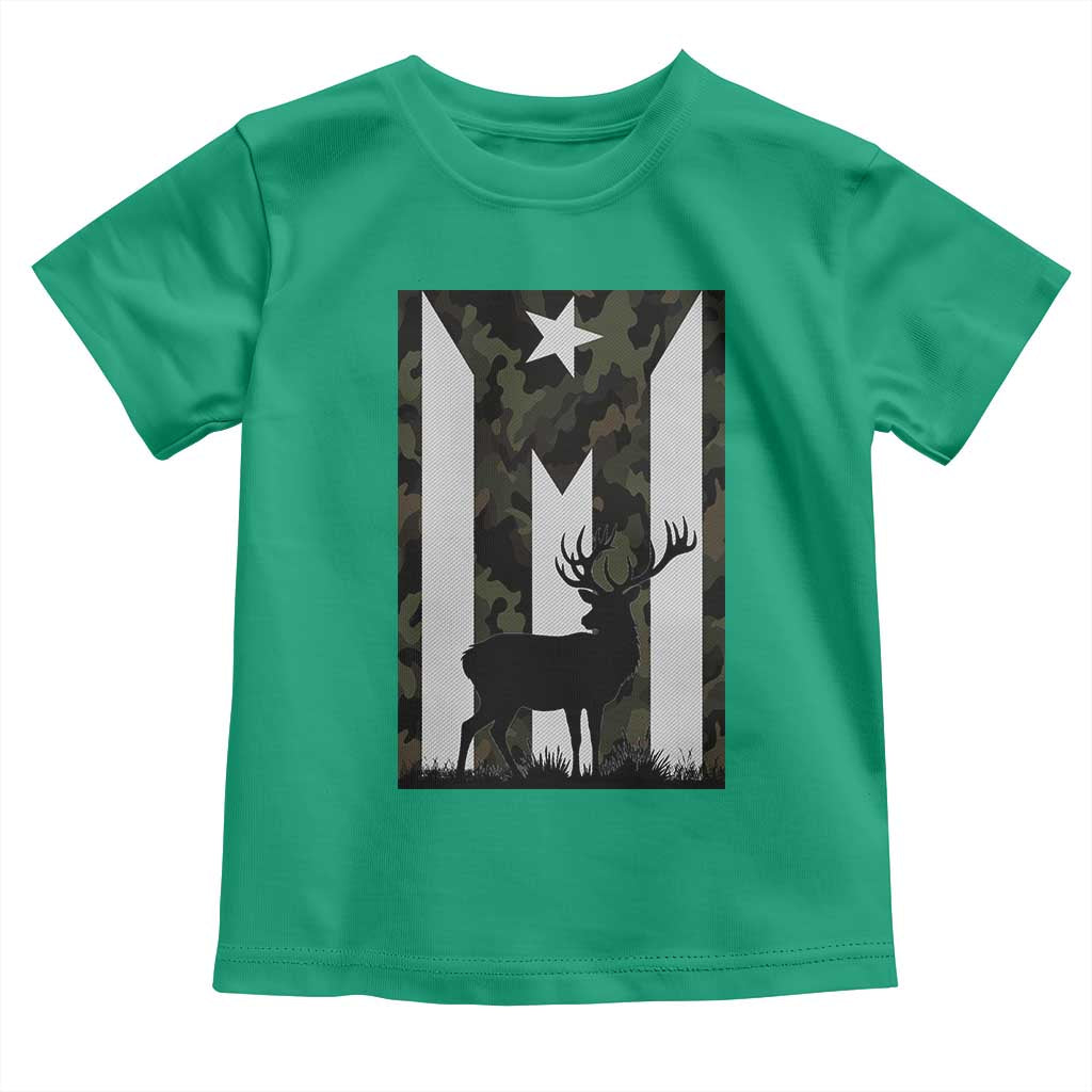 Deer Hunting Camo Puerto Rican Flag Toddler T Shirt Boricua Hunters TS10 Irish Green Print Your Wear