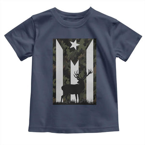 Deer Hunting Camo Puerto Rican Flag Toddler T Shirt Boricua Hunters TS10 Navy Print Your Wear