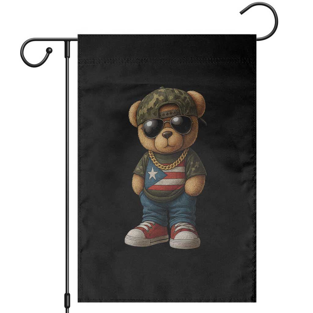 Camo Teddy Bear Puerto Rico Flag Garden Flag Camouflage Rican Boricua TS10 Black Print Your Wear