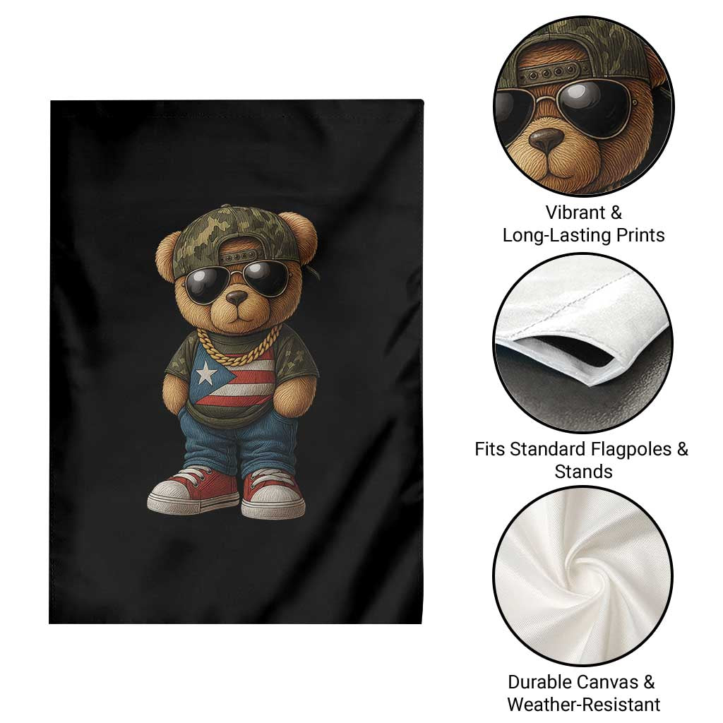 Camo Teddy Bear Puerto Rico Flag Garden Flag Camouflage Rican Boricua TS10 Print Your Wear
