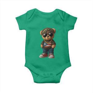 Camo Teddy Bear Puerto Rico Flag Baby Onesie Camouflage Rican Boricua TS10 Irish Green Print Your Wear