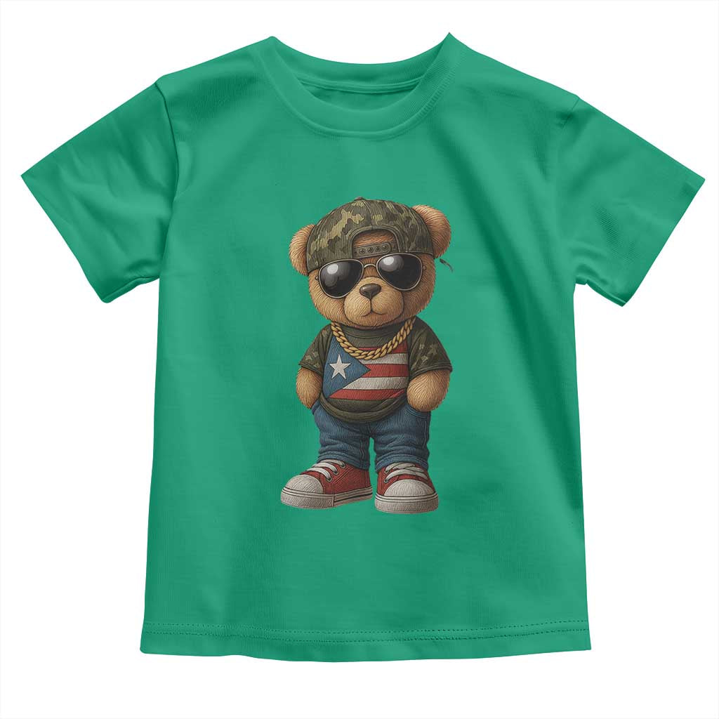 Camo Teddy Bear Puerto Rico Flag Toddler T Shirt Camouflage Rican Boricua TS10 Irish Green Print Your Wear