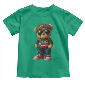 Camo Teddy Bear Puerto Rico Flag Toddler T Shirt Camouflage Rican Boricua TS10 Irish Green Print Your Wear