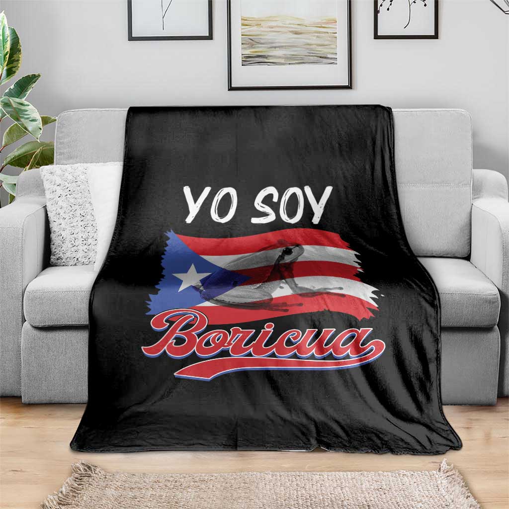 Puerto Rico Boricua Throw Blanket Vintage Coqui Puerto Rican Flag Pride Yo Soy Boricua TS10 Print Your Wear