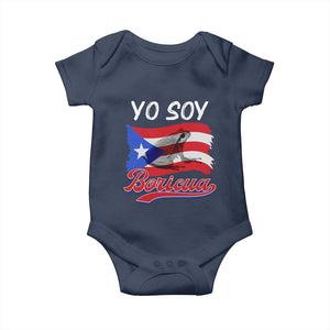 Puerto Rico Boricua Baby Onesie Vintage Coqui Puerto Rican Flag Pride Yo Soy Boricua TS10 Navy Print Your Wear