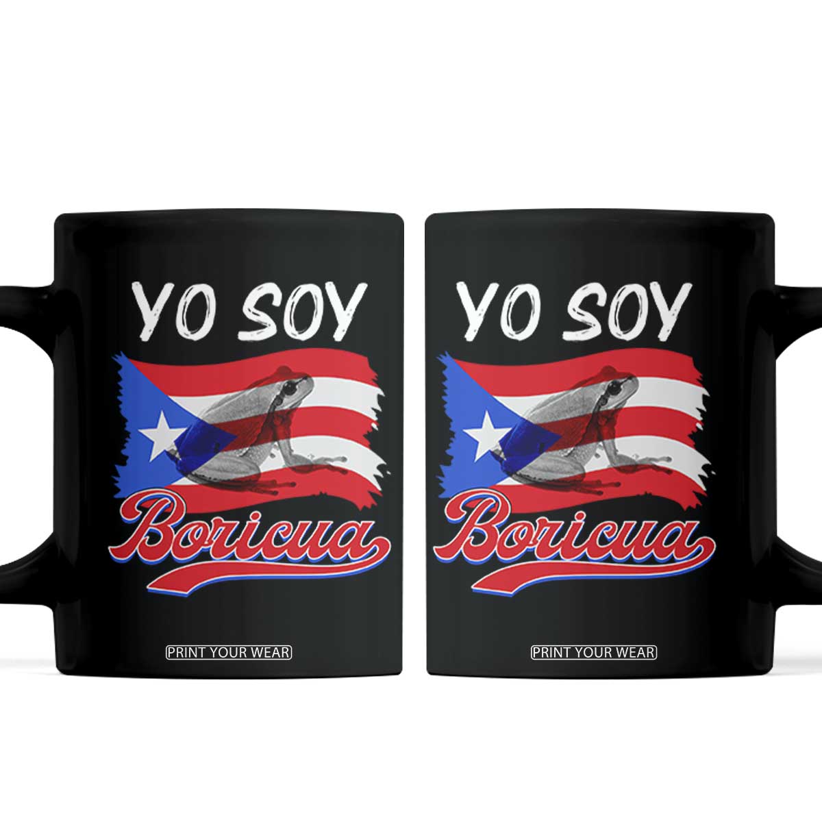Puerto Rico Boricua Coffee Mug Vintage Coqui Puerto Rican Flag Pride Yo Soy Boricua TS10 Black Print Your Wear