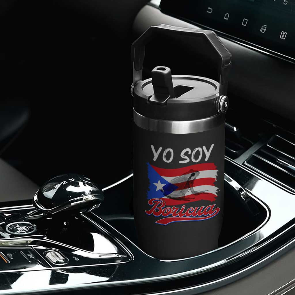 Puerto Rico Boricua Flip Straw Tumbler Vintage Coqui Puerto Rican Flag Pride Yo Soy Boricua TS10 Print Your Wear