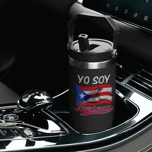 Puerto Rico Boricua Flip Straw Tumbler Vintage Coqui Puerto Rican Flag Pride Yo Soy Boricua TS10 Print Your Wear