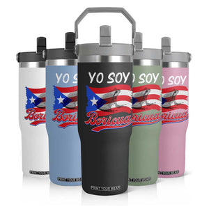 Puerto Rico Boricua Flip Straw Tumbler Vintage Coqui Puerto Rican Flag Pride Yo Soy Boricua TS10 Print Your Wear