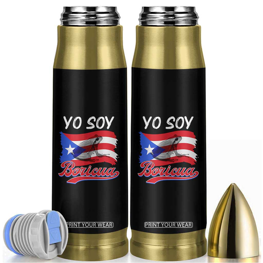 Puerto Rico Boricua Bullet Tumbler Vintage Coqui Puerto Rican Flag Pride Yo Soy Boricua TS10 Black Print Your Wear