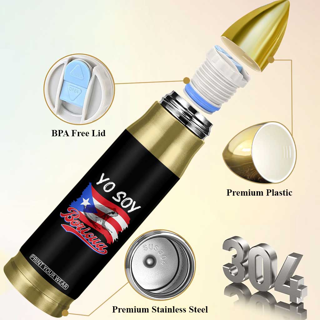Puerto Rico Boricua Bullet Tumbler Vintage Coqui Puerto Rican Flag Pride Yo Soy Boricua TS10 Print Your Wear