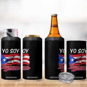 Puerto Rico Boricua 4 in 1 Can Cooler Tumbler Vintage Coqui Puerto Rican Flag Pride Yo Soy Boricua TS10 Print Your Wear