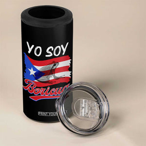 Puerto Rico Boricua 4 in 1 Can Cooler Tumbler Vintage Coqui Puerto Rican Flag Pride Yo Soy Boricua TS10 Print Your Wear