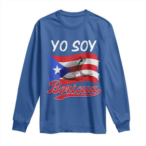 Puerto Rico Boricua Long Sleeve Shirt Vintage Coqui Puerto Rican Flag Pride Yo Soy Boricua TS10 Royal Blue Print Your Wear