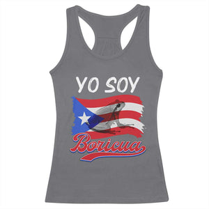 Puerto Rico Boricua Racerback Tank Top Vintage Coqui Puerto Rican Flag Pride Yo Soy Boricua TS10 Charcoal Print Your Wear