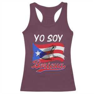 Puerto Rico Boricua Racerback Tank Top Vintage Coqui Puerto Rican Flag Pride Yo Soy Boricua TS10 Maroon Print Your Wear