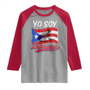 Puerto Rico Boricua Raglan Shirt Vintage Coqui Puerto Rican Flag Pride Yo Soy Boricua TS10 Sport Gray Red Print Your Wear
