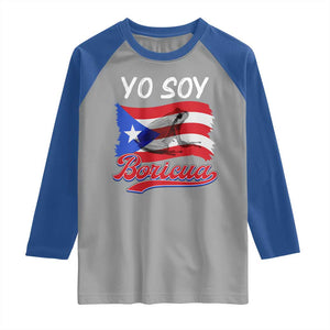 Puerto Rico Boricua Raglan Shirt Vintage Coqui Puerto Rican Flag Pride Yo Soy Boricua TS10 Sport Gray Royal Print Your Wear