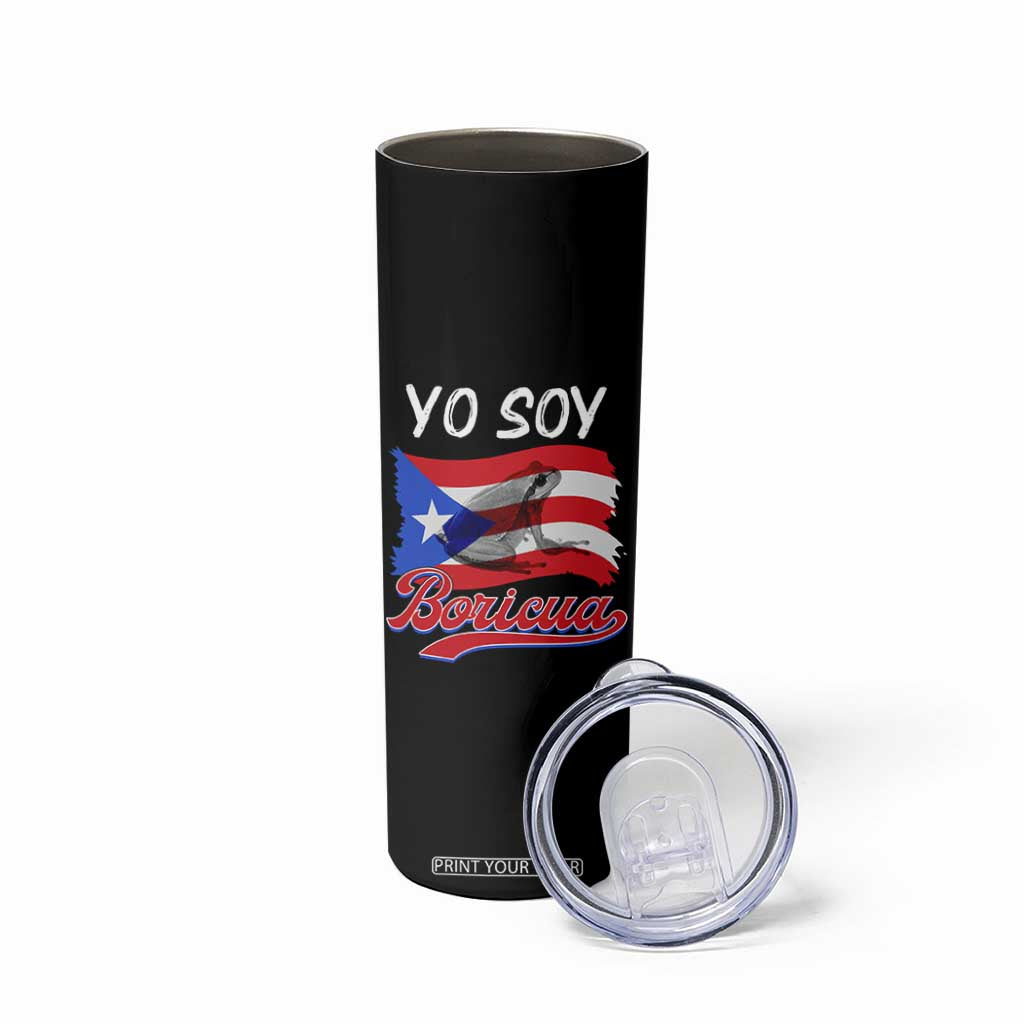 Puerto Rico Boricua Skinny Tumbler Vintage Coqui Puerto Rican Flag Pride Yo Soy Boricua TS10 Print Your Wear