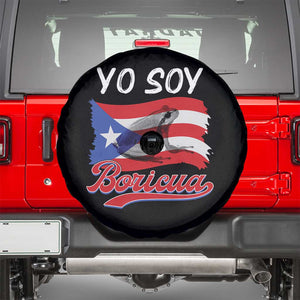 Puerto Rico Boricua Spare Tire Cover Vintage Coqui Puerto Rican Flag Pride Yo Soy Boricua TS10 Black Print Your Wear