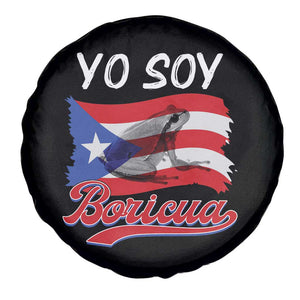 Puerto Rico Boricua Spare Tire Cover Vintage Coqui Puerto Rican Flag Pride Yo Soy Boricua TS10 Print Your Wear