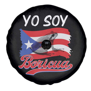 Puerto Rico Boricua Spare Tire Cover Vintage Coqui Puerto Rican Flag Pride Yo Soy Boricua TS10 Print Your Wear