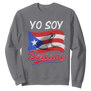Puerto Rico Boricua Sweatshirt Vintage Coqui Puerto Rican Flag Pride Yo Soy Boricua TS10 Charcoal Print Your Wear