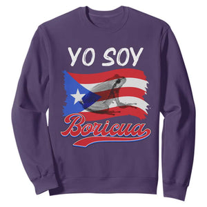 Puerto Rico Boricua Sweatshirt Vintage Coqui Puerto Rican Flag Pride Yo Soy Boricua TS10 Purple Print Your Wear