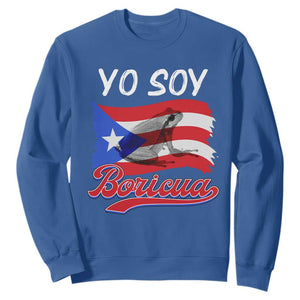 Puerto Rico Boricua Sweatshirt Vintage Coqui Puerto Rican Flag Pride Yo Soy Boricua TS10 Royal Blue Print Your Wear