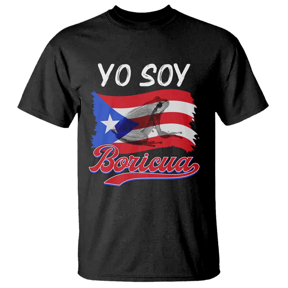 Puerto Rico Boricua T Shirt Vintage Coqui Puerto Rican Flag Pride Yo Soy Boricua TS10 Black Print Your Wear