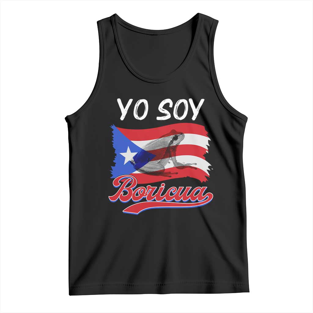 Puerto Rico Boricua Tank Top Vintage Coqui Puerto Rican Flag Pride Yo Soy Boricua TS10 Black Print Your Wear