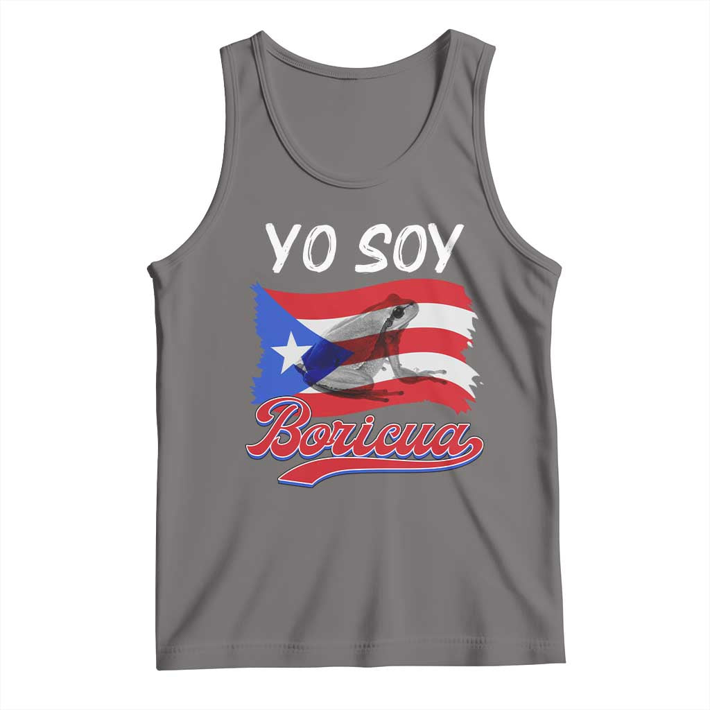 Puerto Rico Boricua Tank Top Vintage Coqui Puerto Rican Flag Pride Yo Soy Boricua TS10 Deep Heather Print Your Wear