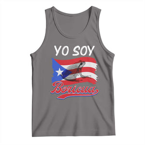 Puerto Rico Boricua Tank Top Vintage Coqui Puerto Rican Flag Pride Yo Soy Boricua TS10 Deep Heather Print Your Wear