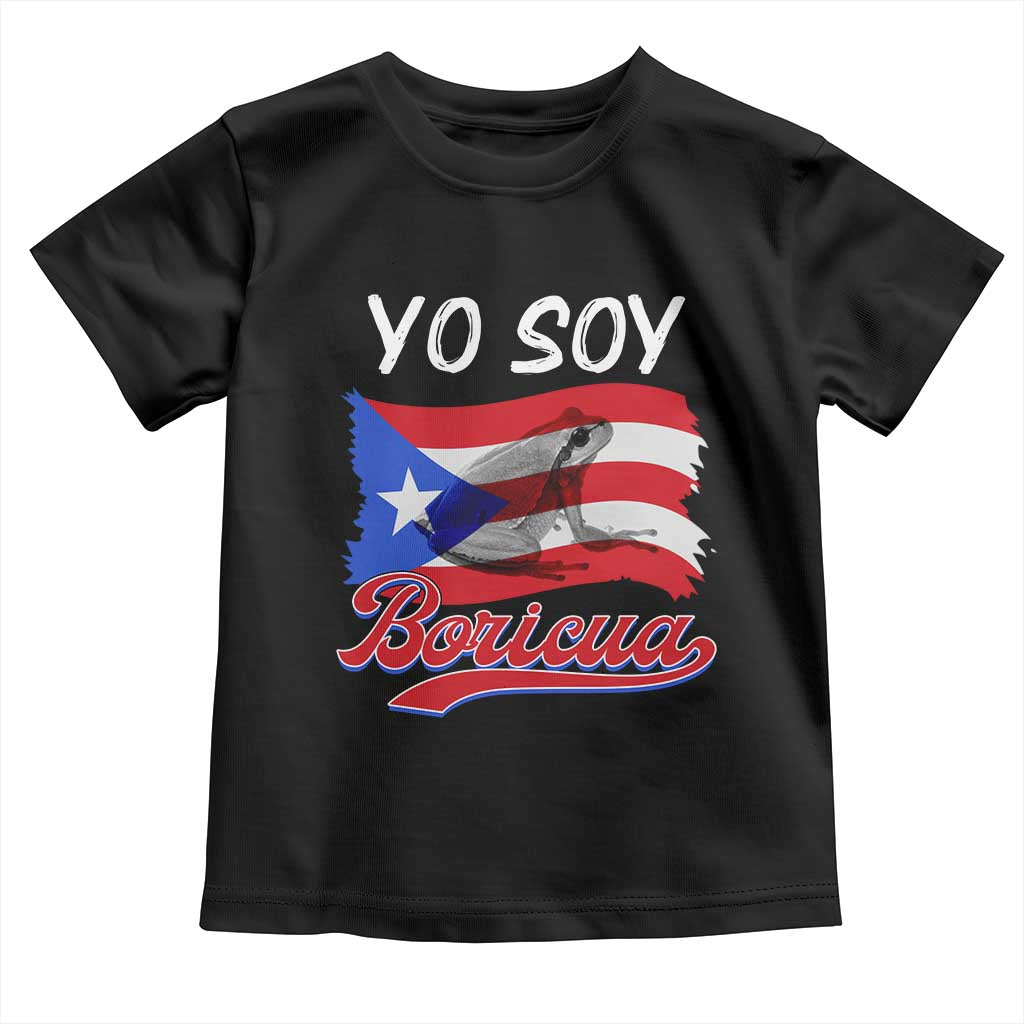 Puerto Rico Boricua Toddler T Shirt Vintage Coqui Puerto Rican Flag Pride Yo Soy Boricua TS10 Black Print Your Wear