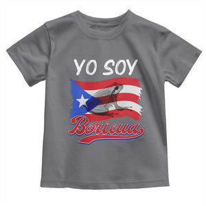 Puerto Rico Boricua Toddler T Shirt Vintage Coqui Puerto Rican Flag Pride Yo Soy Boricua TS10 Charcoal Print Your Wear