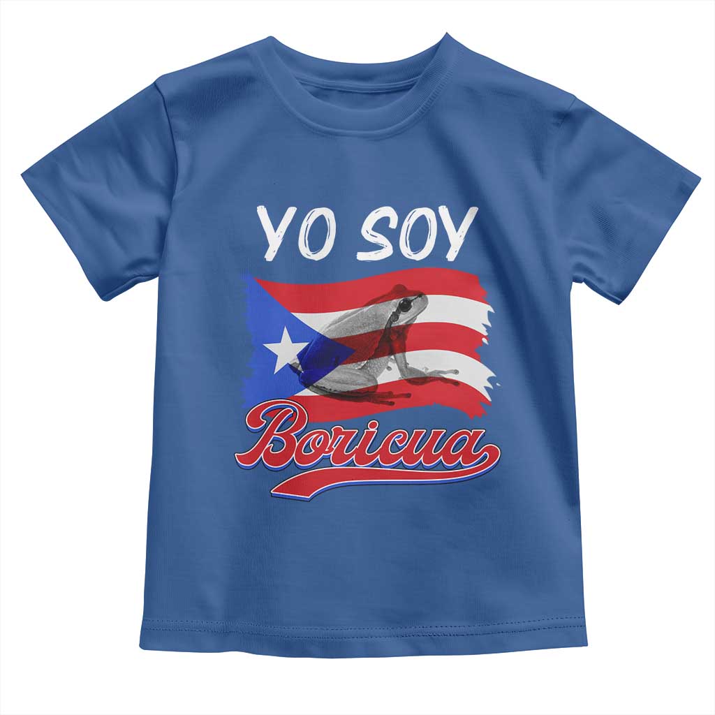 Puerto Rico Boricua Toddler T Shirt Vintage Coqui Puerto Rican Flag Pride Yo Soy Boricua TS10 Royal Blue Print Your Wear