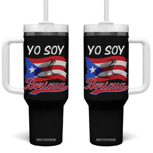 Puerto Rico Boricua Tumbler With Handle Vintage Coqui Puerto Rican Flag Pride Yo Soy Boricua TS10 One Size: 40 oz Black Print Your Wear