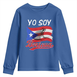 Puerto Rico Boricua Youth Sweatshirt Vintage Coqui Puerto Rican Flag Pride Yo Soy Boricua TS10 Royal Blue Print Your Wear