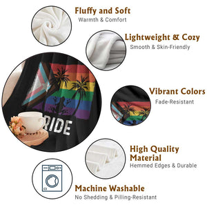 Puerto Rican LGBTQ Throw Blanket Boricua Rainbow Flag Pride TS10 Print Your Wear