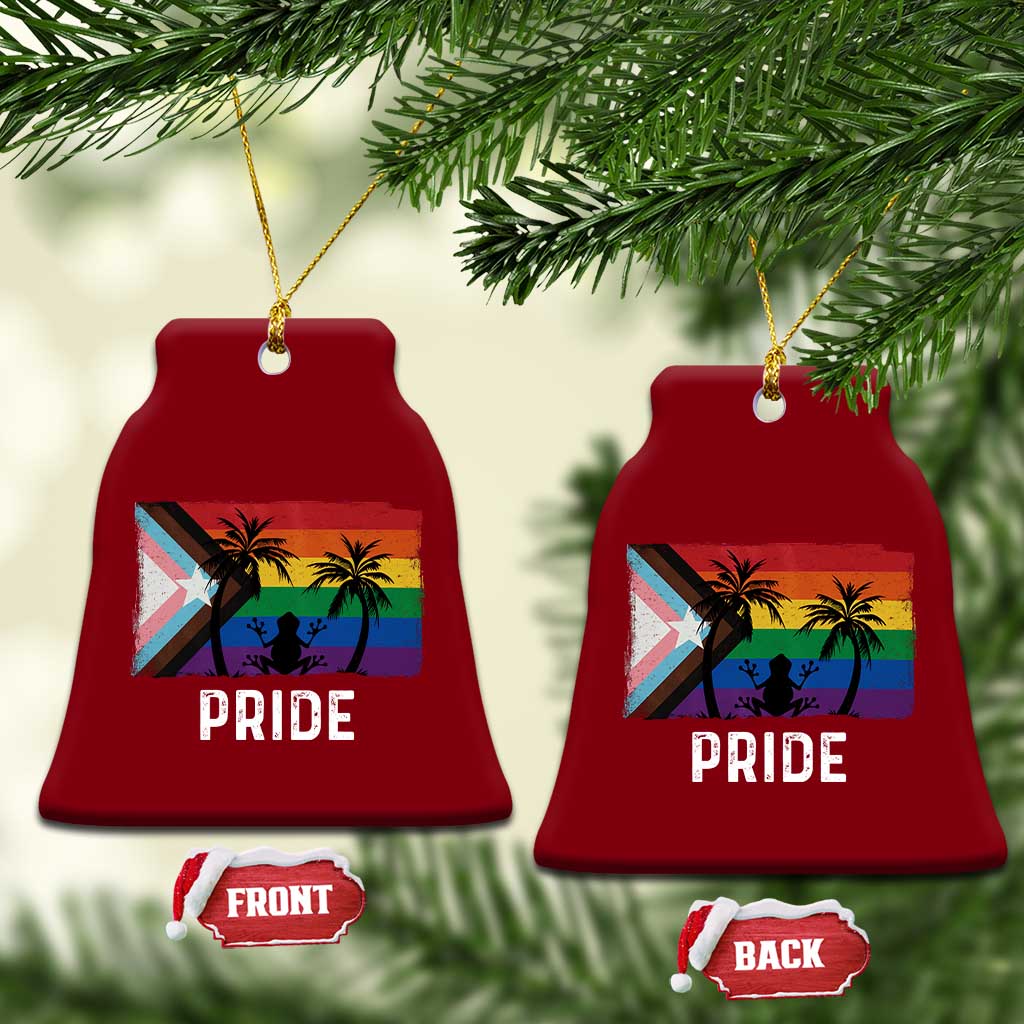 Puerto Rican LGBTQ Ceramic Ornament Boricua Rainbow Flag Pride TS10 Print Your Wear