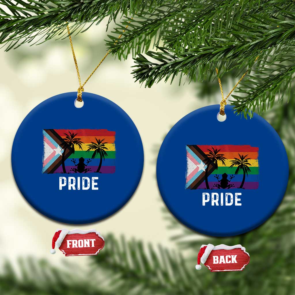 Puerto Rican LGBTQ Ceramic Ornament Boricua Rainbow Flag Pride TS10 1pc Blue Print Your Wear