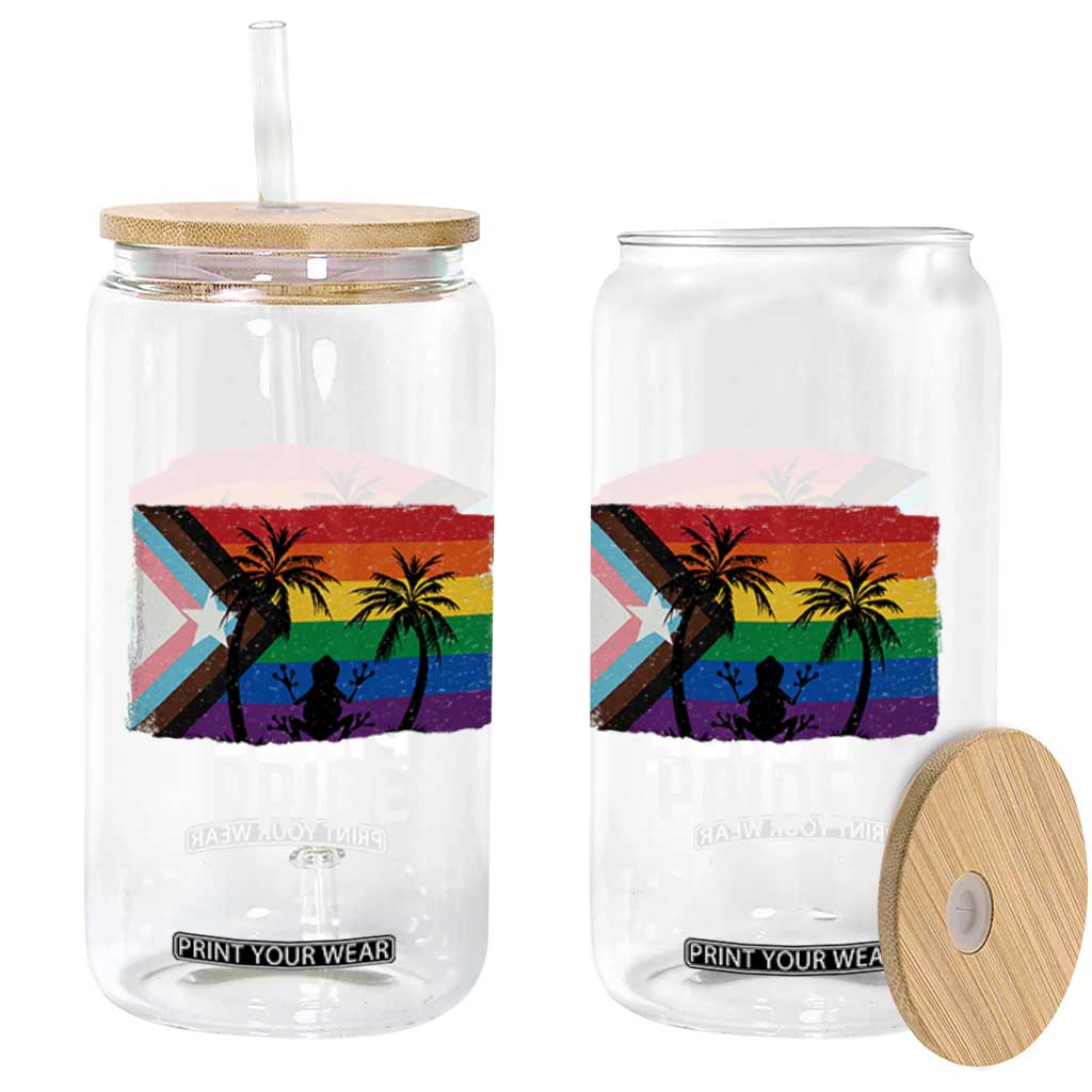 Puerto Rican LGBTQ Glass Can Boricua Rainbow Flag Pride TS10 Print Your Wear