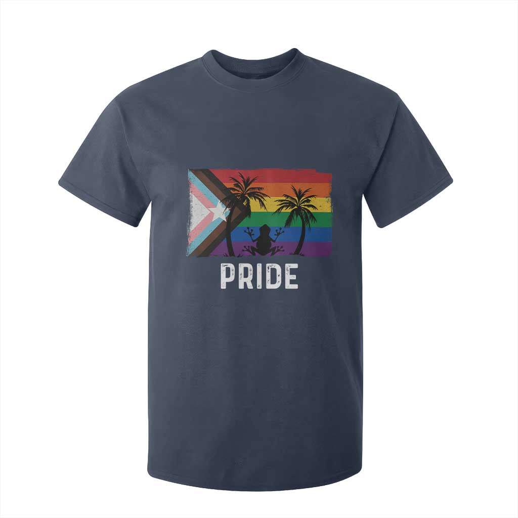Puerto Rican LGBTQ T Shirt For Kid Boricua Rainbow Flag Pride TS10 Navy Print Your Wear