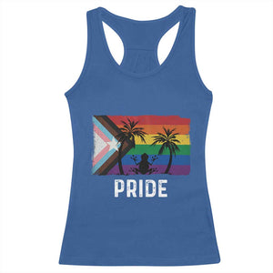 Puerto Rican LGBTQ Racerback Tank Top Boricua Rainbow Flag Pride TS10 Royal Blue Print Your Wear