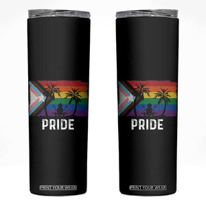 Puerto Rican LGBTQ Skinny Tumbler Boricua Rainbow Flag Pride TS10 Black Print Your Wear