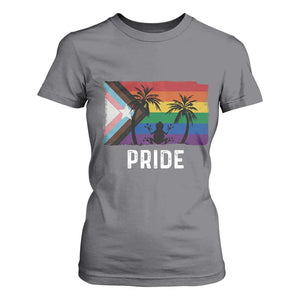 Puerto Rican LGBTQ T Shirt For Women Boricua Rainbow Flag Pride TS10 Charcoal Print Your Wear