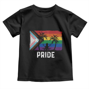 Puerto Rican LGBTQ Toddler T Shirt Boricua Rainbow Flag Pride TS10 Black Print Your Wear